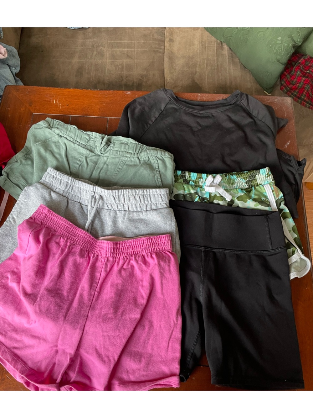Kids Shorts Bundle - Pink, Gray, Sage, Black (6)